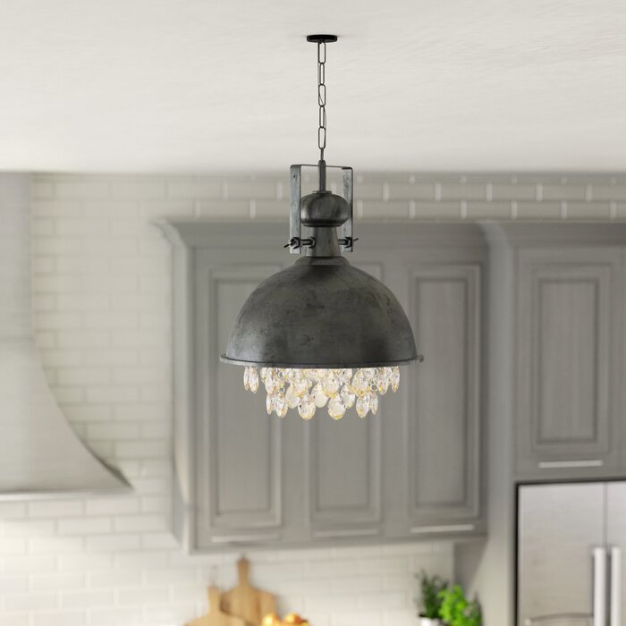 Gracie Oaks Rosenbloom 1 Light Single Dome Pendant And Reviews Wayfair